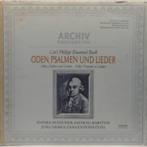 Fischer-Dieskau / Demus C.P.E Bach – Oden, Psalmen Und Lieder LP Archiv 2533 058