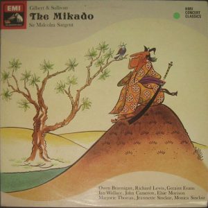 GILBERT & SULLIVAN / THE MIKADO Malcolm Sargent HMV SXDW 3019 2 lp EX