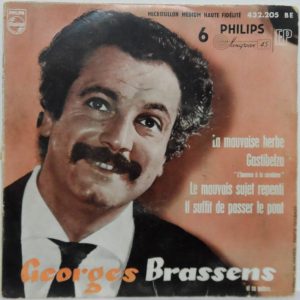 George Brassens – 6e Serie 7″ EP 1957 French Chanson Philips 432.205 Mono