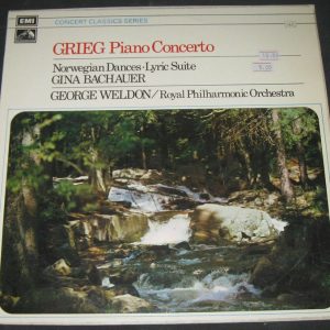 Grieg Piano Concerto , BACHAUER Weldon HMV EMI lp