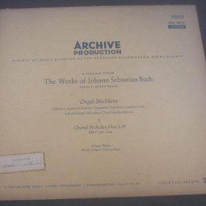 HELMUT WALCHA – Bach Organ Works  ARCHIVE ARC 3025 lp EX
