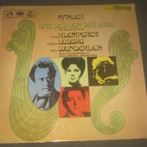 HMV SAN 179 Mahler Das Lied Klemperer Wunderlich Ludwig LP