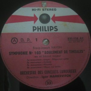 Haydn Symphonies nos. 103 & 104 Markevitch Philips Hi Fi Stereo 835 038 LP EX
