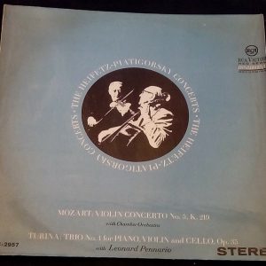 Heifetz – Piatigorsky Concerts MOZART Concerto TURINA Trio RCA LSC-2957 LP ED1
