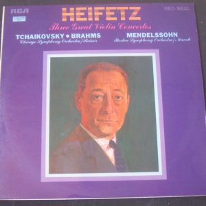 Heifetz Reiner Munch – Tchaikovsky Brahms Mendelssohn Violin Concertos RCA 2 LP