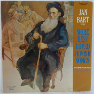 Jan Bart sings More Best Loved Jewish Songs LP – With William Gunther Yiddish