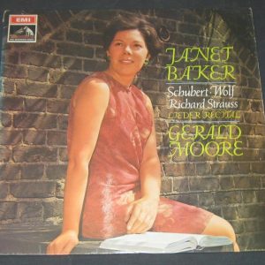 Janet Baker Lieder Recital Schubert Wolf Strauss Moore EMI HMV ASD 2431 lp