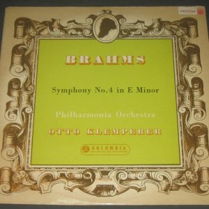 KLEMPERER – BRAHMS Symphony no. 4 COLUMBIA 33CX 1591 lp