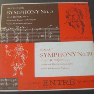Karajan – Beethoven Symp 5 / Mozart Symp 39 Columbia RL 3068 lp 50’s RARE
