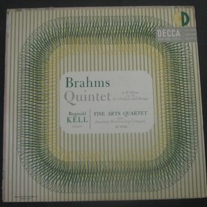 Kell / Fine Arts Quartet Brahms : Clarinet Quintet . Decca Gold DL 9532 lp
