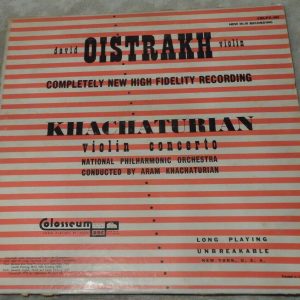 Khachaturian Violin Concerto David Oistrakh Colosseum CRLPX-001 lp 1955
