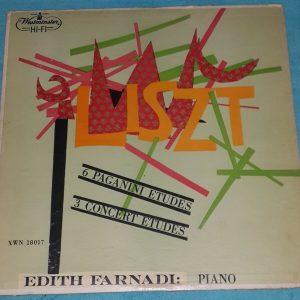 Liszt ‎- 6 Paganini Etudes / 3 Concert Etudes  Farnadi  Westminster WN 18017 LP