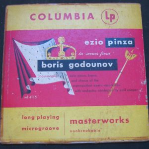 MOUSSORGSKY – Boris Godounov PINZA  , COOPER  COLOMBIA Blue label lp