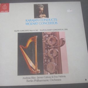 MOZART Flute & Harp Concerto Karajan Galway Blau Helmis Angel ASD 2993 LP EX