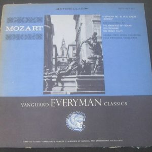 MOZART – SYMPHONY NO. 41 / OVERTURES PROHASKA  VANGUARD  SRV-167 SD lp