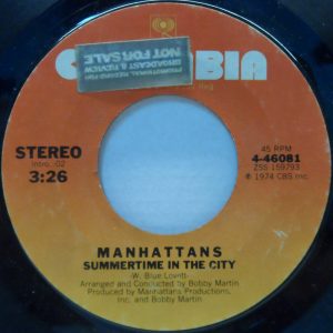 Manhattans – Summertime In The City / The Other Side Of Me 7″ Promo funk soul
