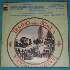 Mascagni / Leoncavallo  Callas , Di Stefano  Serafin  HMV SLS 816 3 LP Box EX