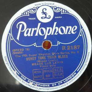 Meade Lux Lewis / Jess Stacy – Krupa – Crosby Parlophone R 2187 10″ 78 RPM lp