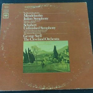 Mendelssohn Italian Schubert Unfinished Symp Szell Columbia MS 6975 2 Eye LP EX