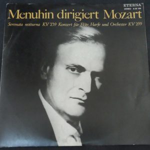 Menuhin Conducts Mozart  flute , harp Concerto  ETERNA 8 26 186 lp ex