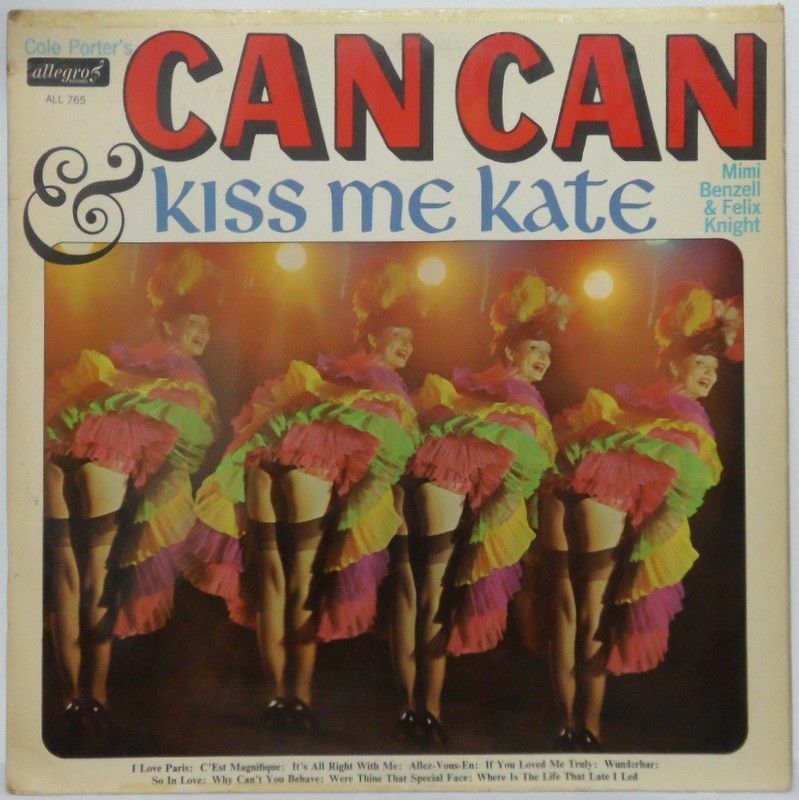Mimi Benzell & Felix Knight – Can Can & Kiss Me Kate LP Cole Porter Allegro UK