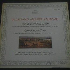 Mozart Flute / Oboe Concerto Linde – Holliger – Stadlmair ARCHIV 198342 lp EX