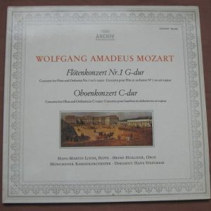 Mozart – Linde, Holliger Flute and Oboe concerto ARCHIV LP