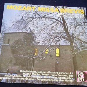 Mozart ‎– Missa Brevis Günther Marner Dacapo 1C 047-28 094 lp EX