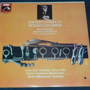 Mozart Oboe Concerto  Sinfonia Concertante  Karajan HMV Angel ASD 3191 lp ex