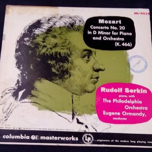 Mozart Piano Concerto No. 20 Serkin Ormandy Columbia ML 4424 6 Eye LP