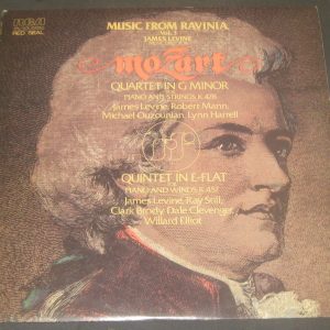 Mozart Quartet K.478 / K.452  Levine Harrell Elliot Etc RCA  ARL1-3376 LP EX
