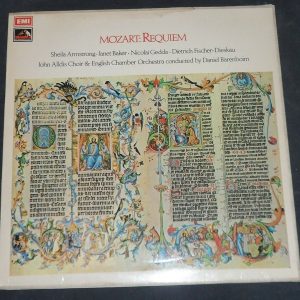 Mozart : Requiem Fischer-Dieskau Barenboim EMI ASD 2788 lp EX