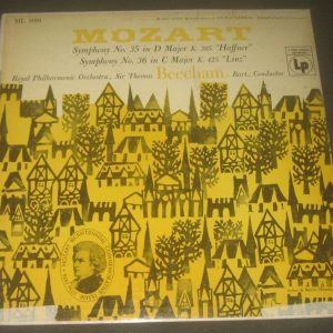 Mozart Symphonies 35 & 36 / Beecham  Columbia ML 5001 6 Eye LP USA