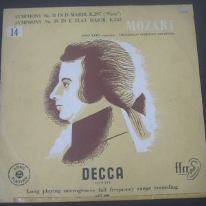 Mozart Symphony 31 / 39 Krips DECCA LXT 2689 lp Orange/Gold ED1