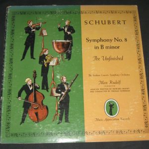 Music Appreciation Record ,  Analysis of  SCHUBERT SYMPH 8  Rudolf  Scherman lp
