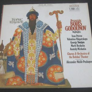 Mussorgsky : Boris Godounov (highlights) Melik-Pashayev  Angel / Melodiya lp EX