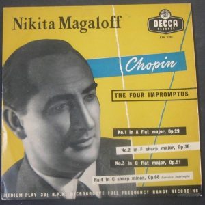 NIKITA MAGALOFF – CHOPIN THE FOUR IMPROMPTUS DECCA LW 5190 lp 10″