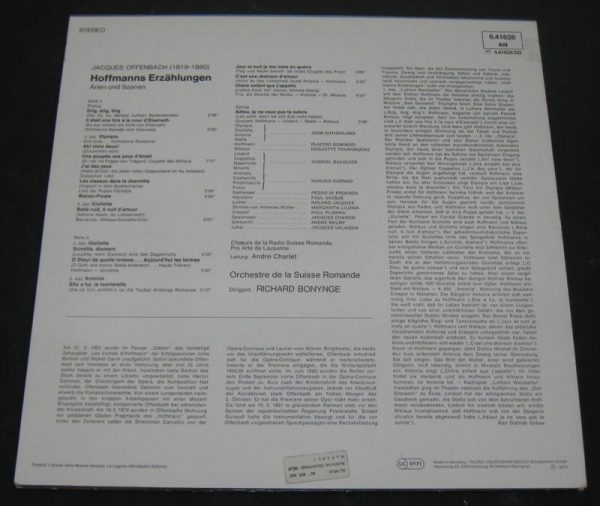 offenbach tales of hoffmann arias