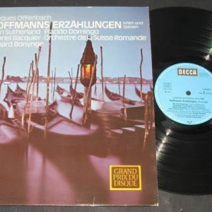 Offenbach Tales of Hoffmann  arias & scenes Sutherland Domingo Decca lp