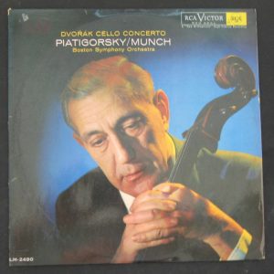 PIATIGORSKY / MUNCH Dvorak Cello Concerto Rca Red Seal Israeli Press ED1 Rare