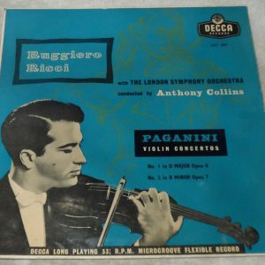 Paganini Violin Concertos Nos. 1 / 2 Collins Ricci  Decca LXT 5075 lp