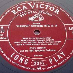 Prokofieff Classical Symph Gershwin American In Paris Toscanini RCA LM 9020 LP