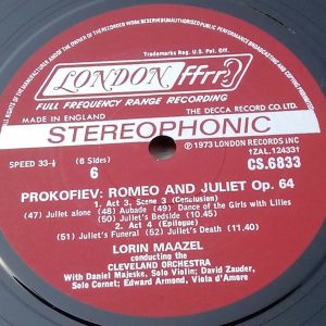 Prokofiev Romeo & Juliet Lorin Maazel ‎ London CSA-2312 3 LP Box