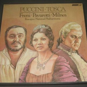 Puccini -Tosca  Freni Pavarotti  Milnes Rescigno London OSAD 12113 2 lp Box