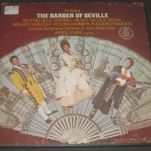 ROSSINI  The Barber of Seville Sills Milnes Levine Angel SCLX-3761 3 LP Box