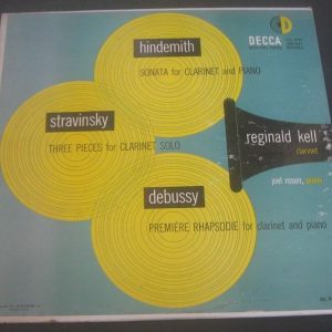 Reginald Kell / Rosen – Hindemith Stravinsky Debussy Decca Gold DL 9570 LP 50’s