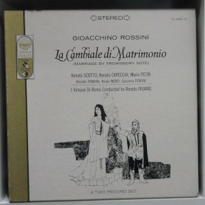 Rossini La Cambiale Di Matrimonio Renato Fasano Everest ‎– S-446/2 2 LP Box  EX