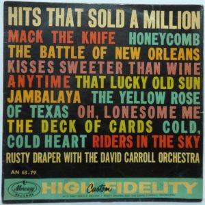Rusty Draper & David Carroll Orchestra ‎- Hits That Sold A Million Israel press