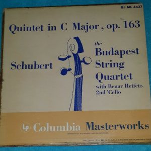 Schubert : String Quartet The Budapest String Quartet Columbia ML 4437 Blue ED1