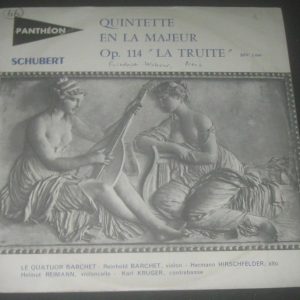 Schubert Trout Quintet Barchet Quartet Wuhrer Pantheon Vox XPV 1060 10″ LP RARE